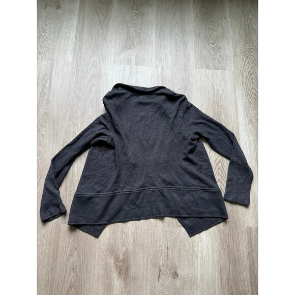 Eileen Fisher Open Front Long Sleeve Cardigan Size Small, Black - Picture 5 of 6